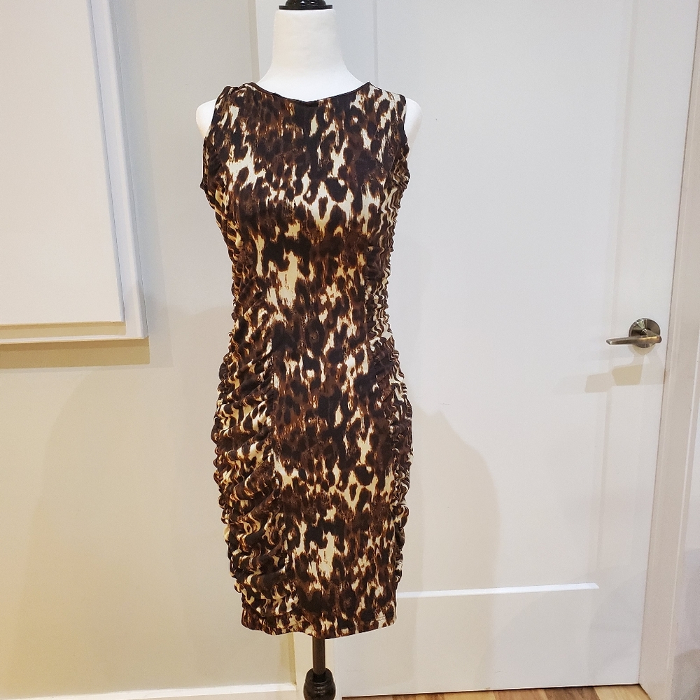 Cheetah print stretch dress